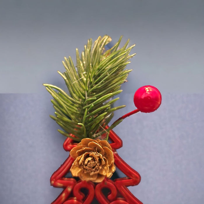 Christmas Decoration Tree (9cm) Plastic (set of 6)
