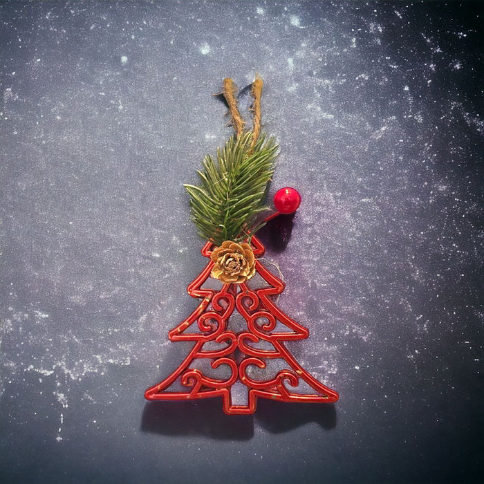 Christmas Decoration Tree (9cm) Plastic (set of 6)