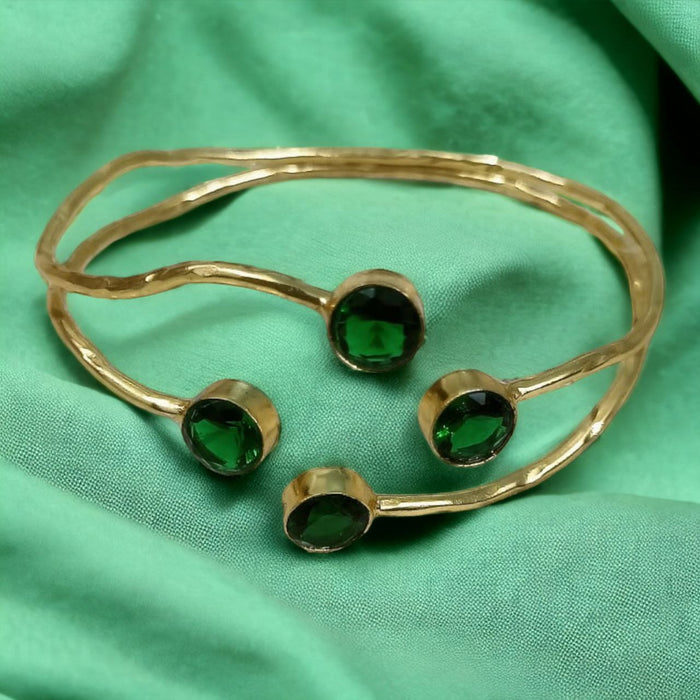 Emerald Elegance 4 Stone Bracelet