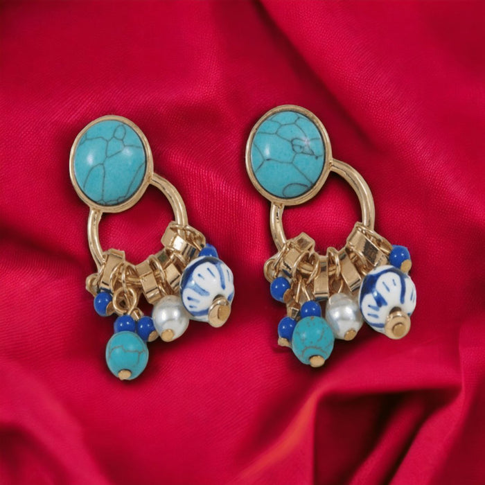 Turquoise Charm Western Earrings