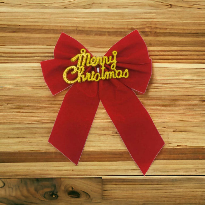 Red Christmas Bow (10 cm) Set of 2
